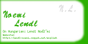 noemi lendl business card